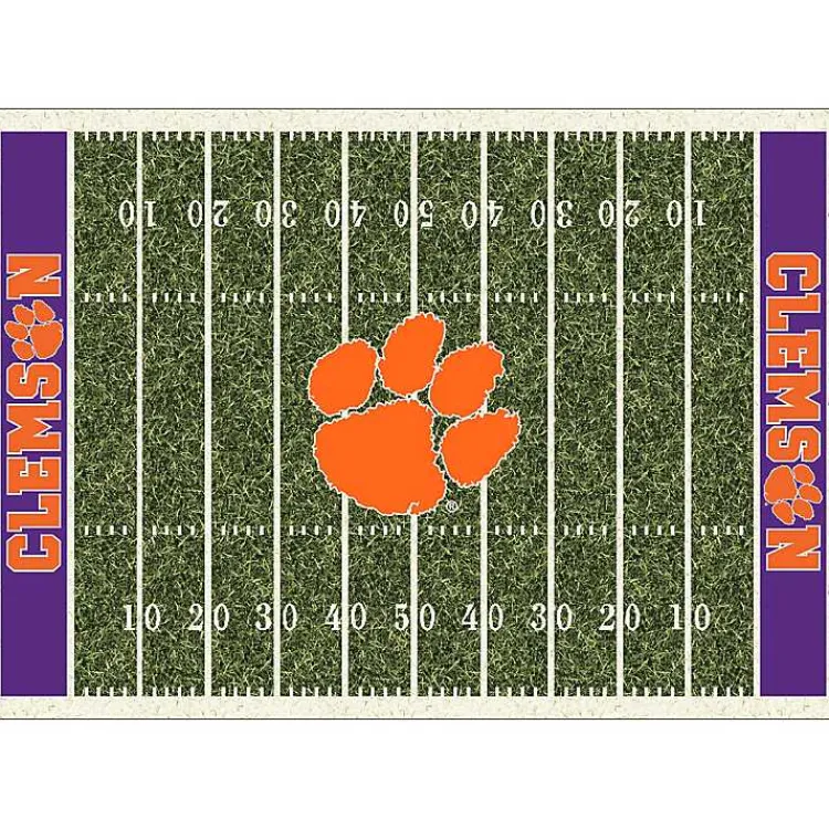 Area Rugs-Kirklands Home Clemson University Home Field Area Rug, 6x8 Green