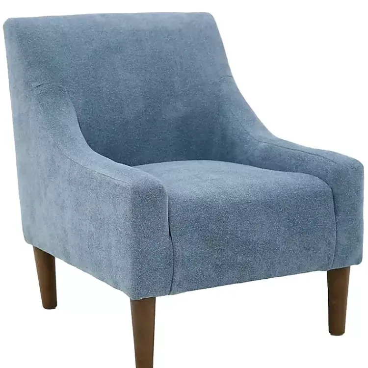Accent Chairs-Kirklands Home Sky Upholstered Shea Accent Chair Blue