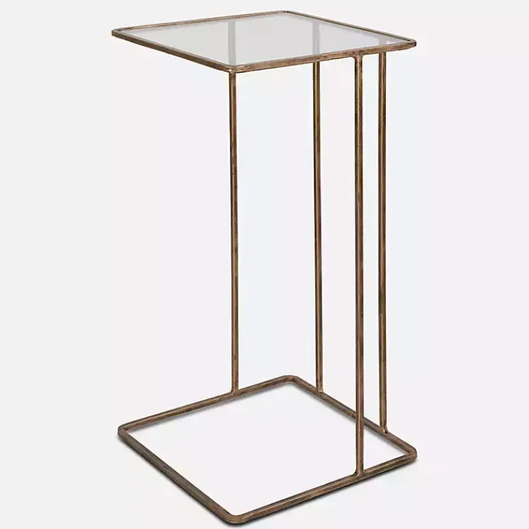 Accent & End Tables-Kirklands Home Square Camus Accent Table Gold