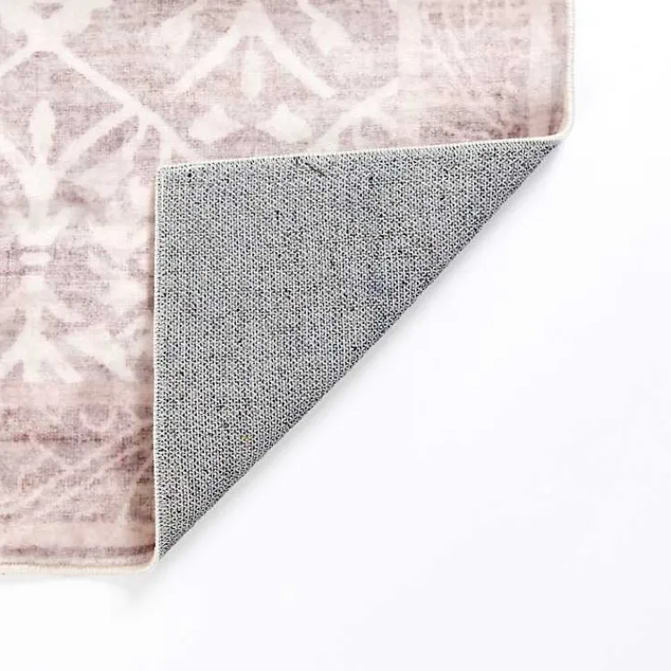 Area Rugs-Kirklands Home Shiva Red Botanical Washable Runner, 2x7