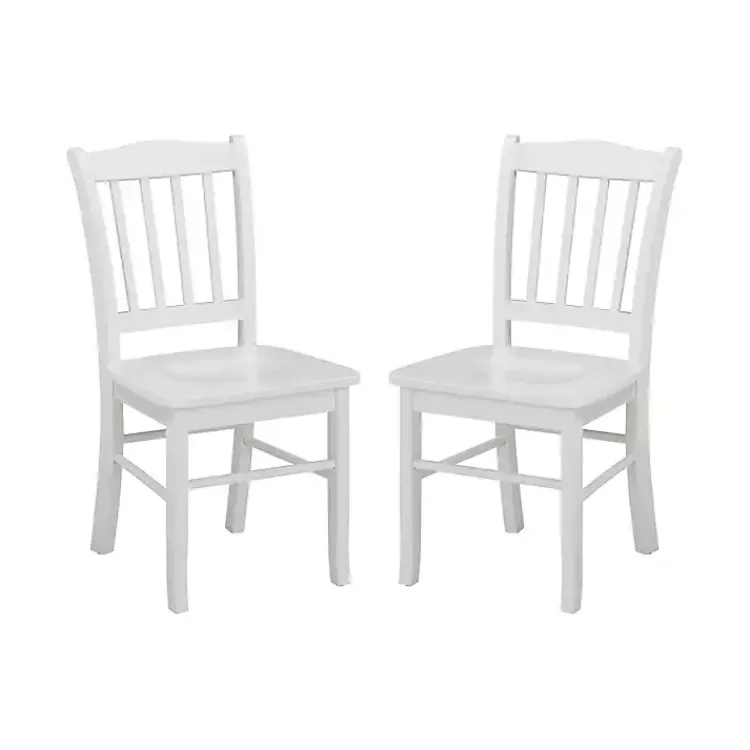 Dining Chairs-Kirklands Home Cream Wood Shaker Dining Chairs, Set of 2 White
