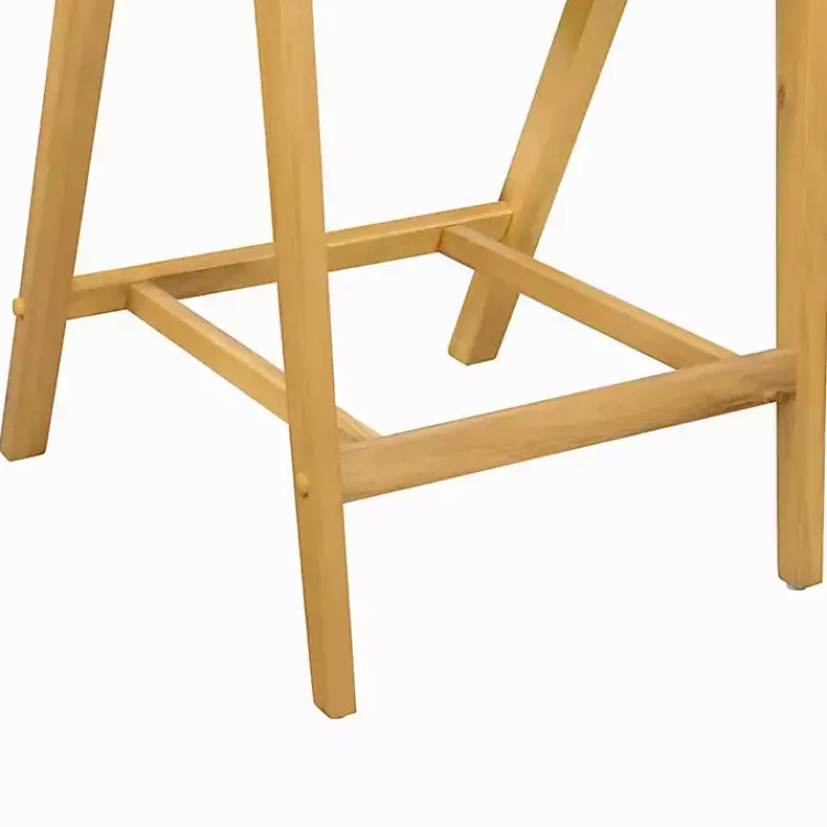 Bar Stools & Counter Height Stools-Kirklands Home Rope and Honey Wood Counter Stool Tan