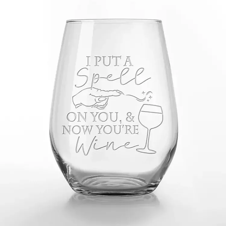 Glassware & Drinkware-Kirklands Home I Put a Spell On You Halloween Glasses, Set of 2 Clear