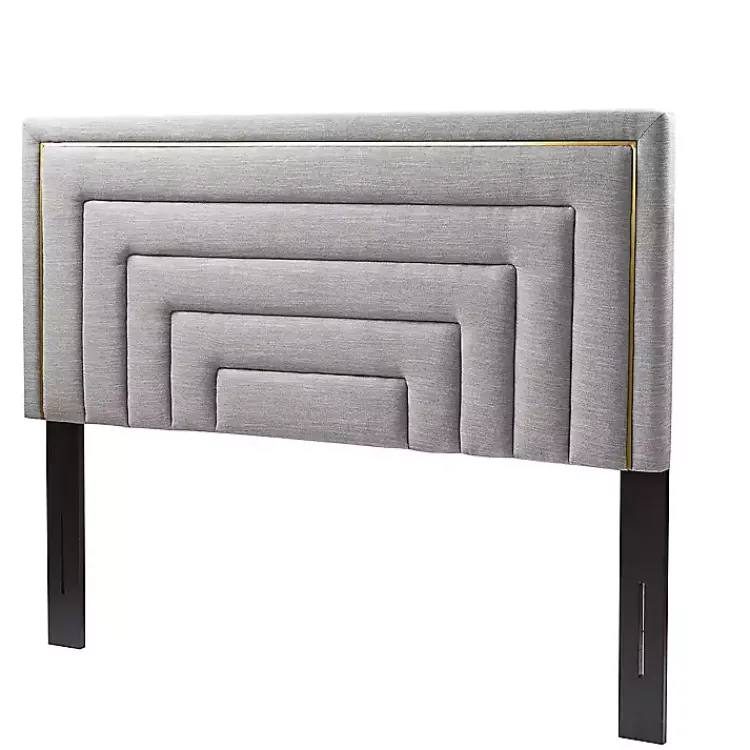 Beds & Headboards-Kirklands Home Tufted Upholstered Adjustable Queen Headboard Gray