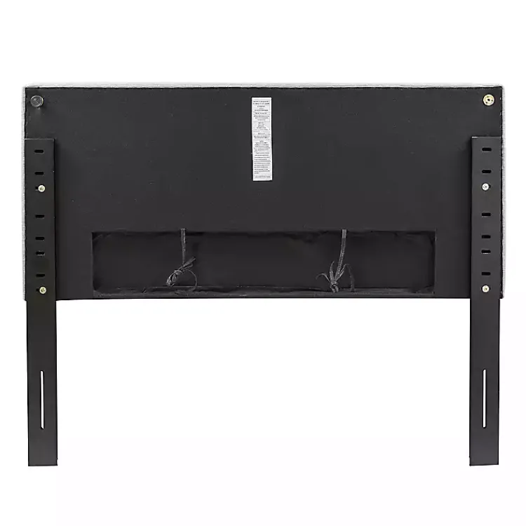 Beds & Headboards-Kirklands Home Tufted Upholstered Adjustable Queen Headboard Gray