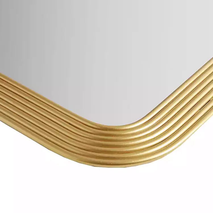 Decorative Mirrors-Kirklands Home Gold Aurelia Fluted Wall Mirror