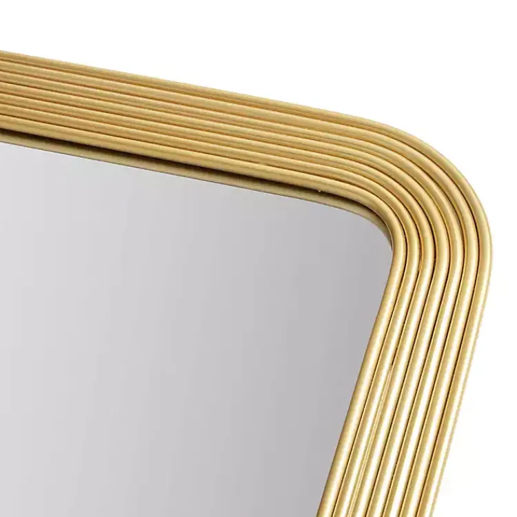 Decorative Mirrors-Kirklands Home Gold Aurelia Fluted Wall Mirror
