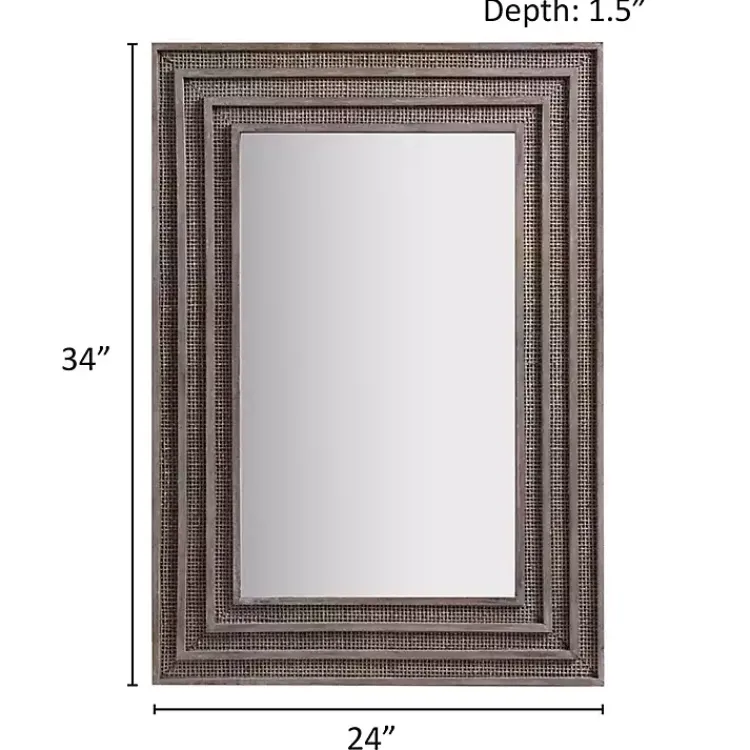 Decorative Mirrors-Kirklands Home Martha Stewart Naomi Wall Mirror Gray