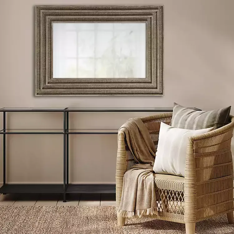 Decorative Mirrors-Kirklands Home Martha Stewart Natural Naomi Wall Mirror Brown