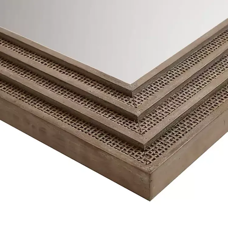 Decorative Mirrors-Kirklands Home Martha Stewart Natural Naomi Wall Mirror Brown