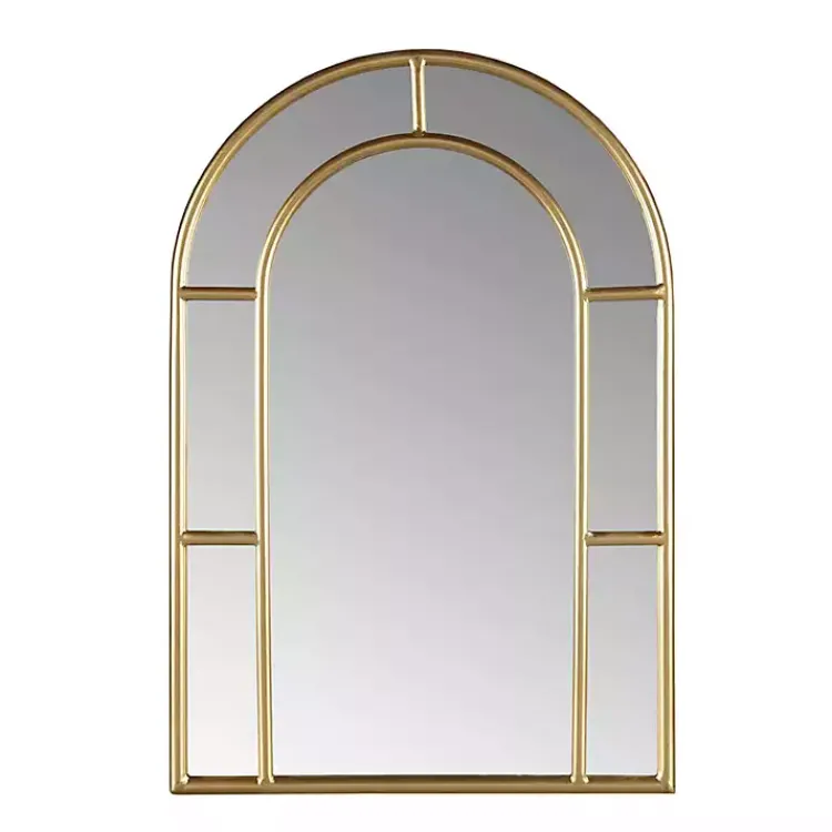 Decorative Mirrors-Kirklands Home Martha Stewart Gold Paned Arch Wall Mirror