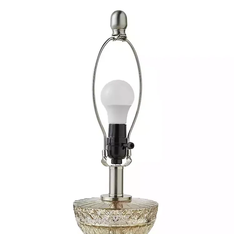 Table Lamps-Kirklands Home Antique Textured Glass Luxuria Table Lamp Silver