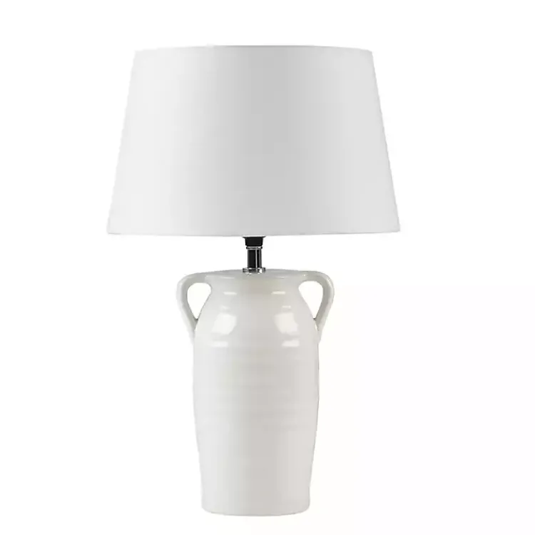 Table Lamps-Kirklands Home Ceramic Table Lamp with Handles White