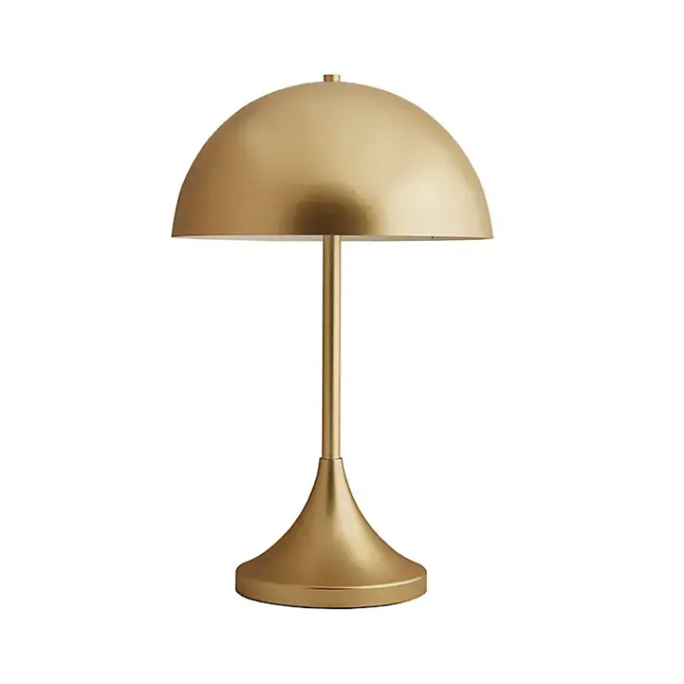 Table Lamps-Kirklands Home Metal 2-Light Dome Table Lamp Gold