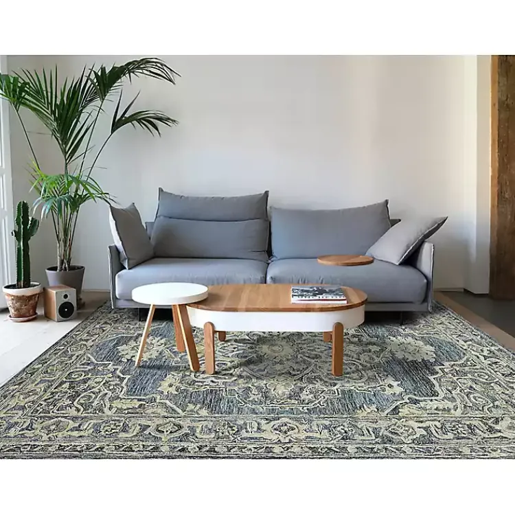 Area Rugs-Kirklands Home Nucia Denim Hand-Tufted Area Rug, 5x7 Blue