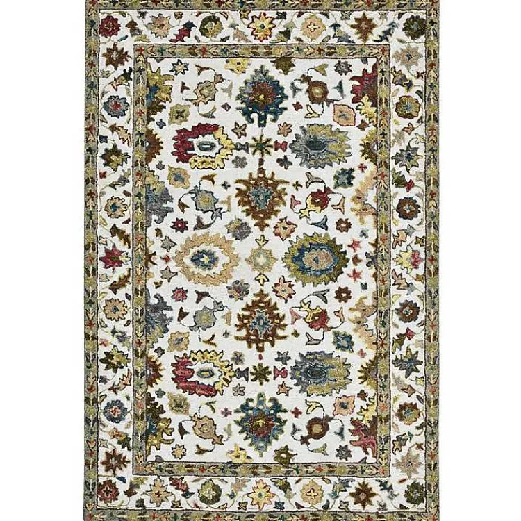 Area Rugs-Kirklands Home Jackson Ivory Hand-Tufted Area Rug, 8x10