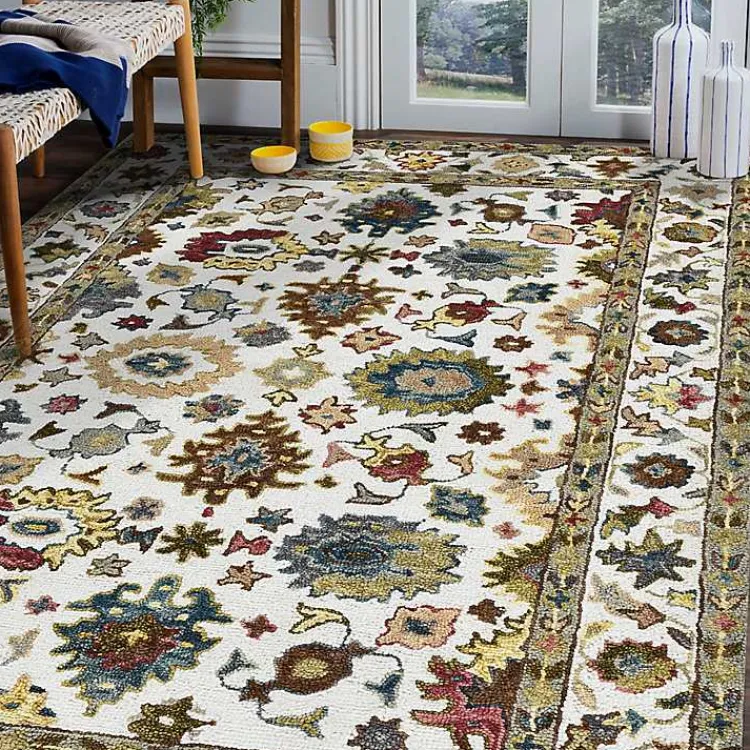 Area Rugs-Kirklands Home Jackson Ivory Hand-Tufted Area Rug, 8x10