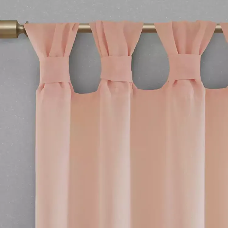 Curtains & Drapes-Kirklands Home Rosette Tab Top Curtain Panel, 84 in. Pink
