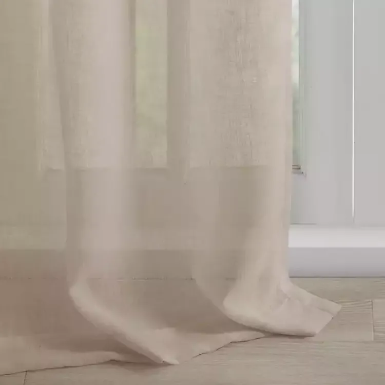 Curtains & Drapes-Kirklands Home Rosette Tab Top Curtain Panel, 63 in. Ivory