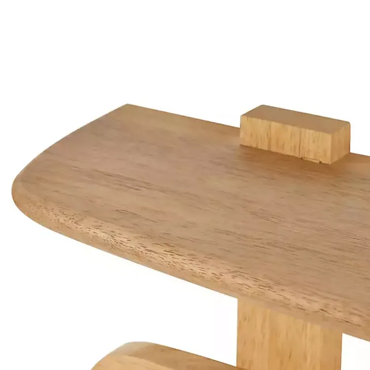 Shelves-Kirklands Home Natural Wood Wall Shelf with Hooks