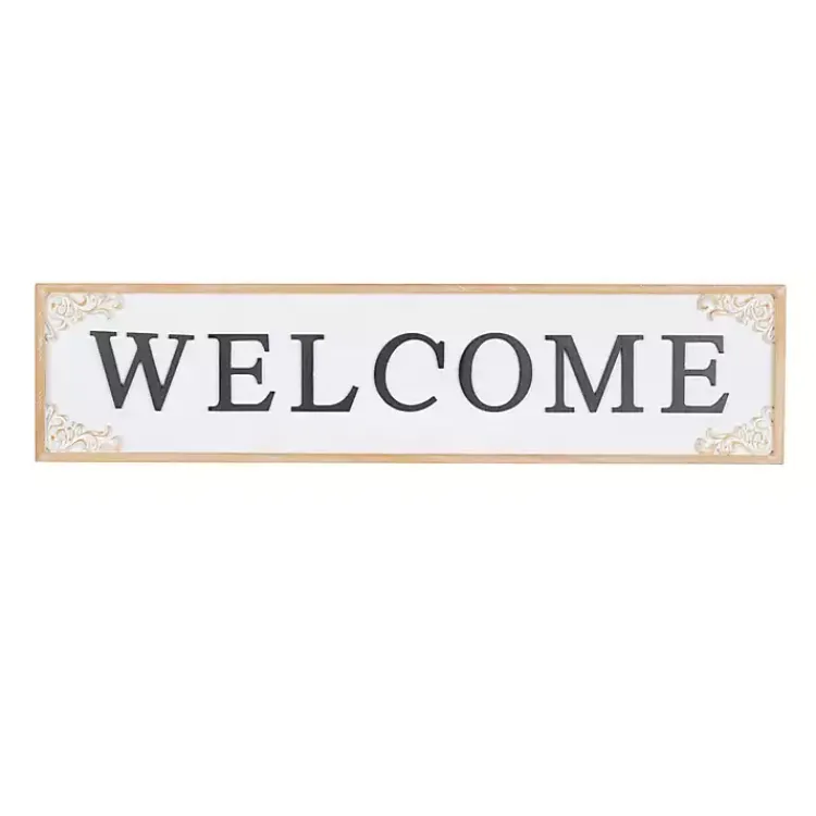 Wall Quotes & Signs-Kirklands Home Classic Wooden Welcome Wall Plaque