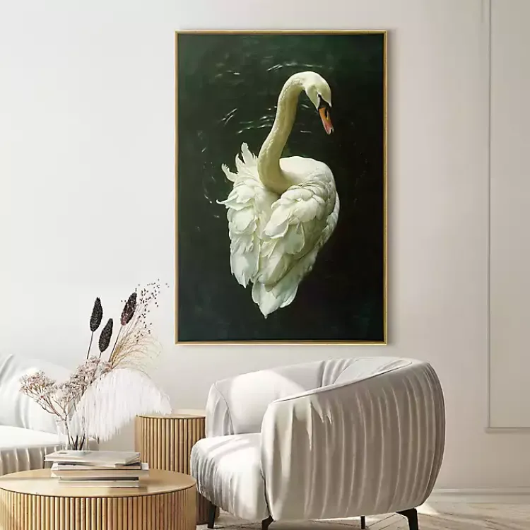 Canvas Art-Kirklands Home Royal Swan Framed Canvas Art Print