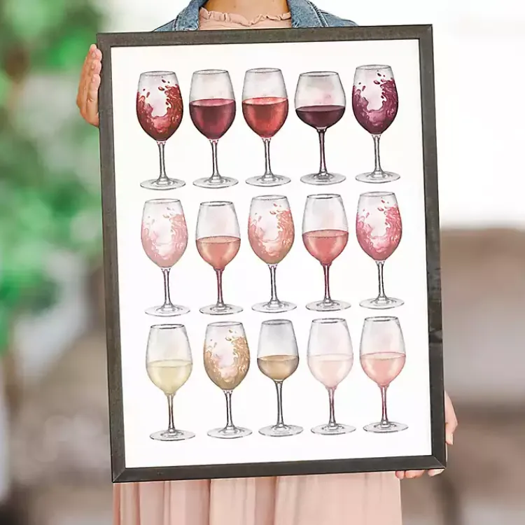 Framed Art-Kirklands Home Wine Glasses Framed Art Print
