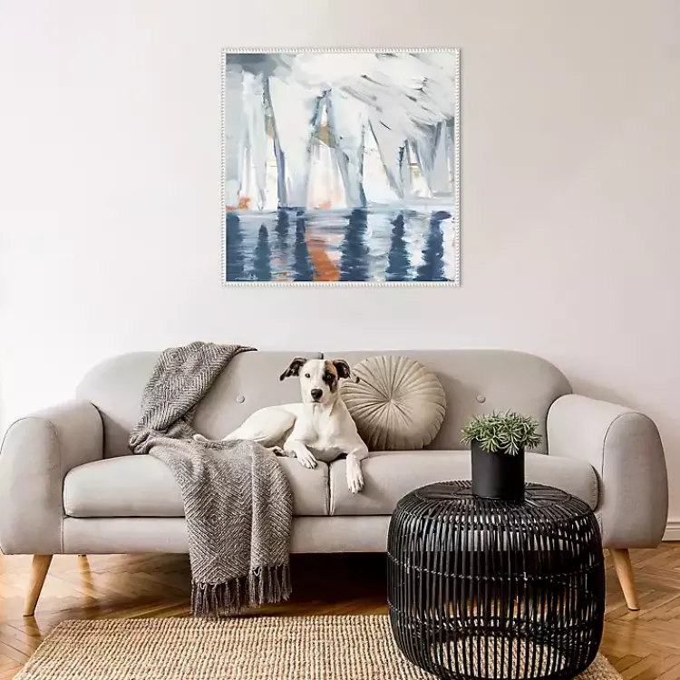 Canvas Art-Kirklands Home Sailboats in the Mist Framed Canvas Art Print