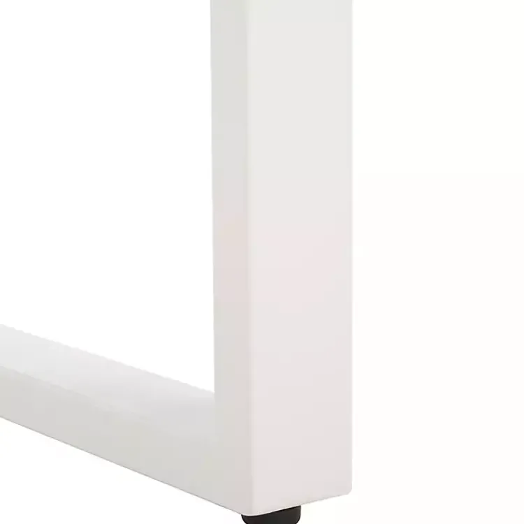 Outdoor Seating-Kirklands Home Acacia Wood and Metal Monti Outdoor Bench White