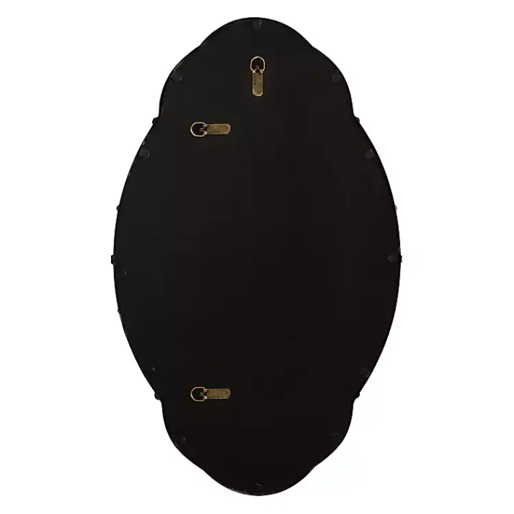 Decorative Mirrors-Kirklands Home Black Novella Baroque Wall Mirror