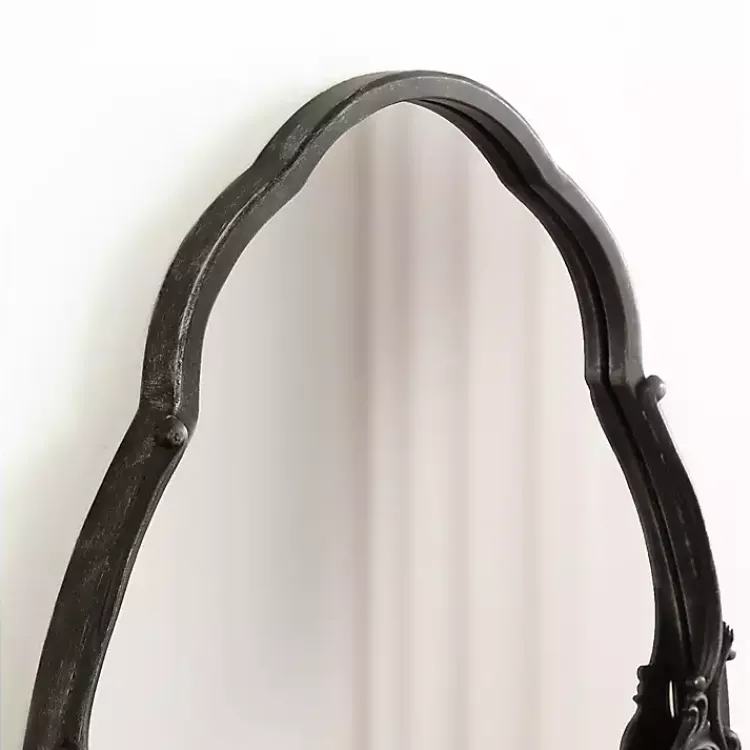 Decorative Mirrors-Kirklands Home Black Novella Baroque Wall Mirror