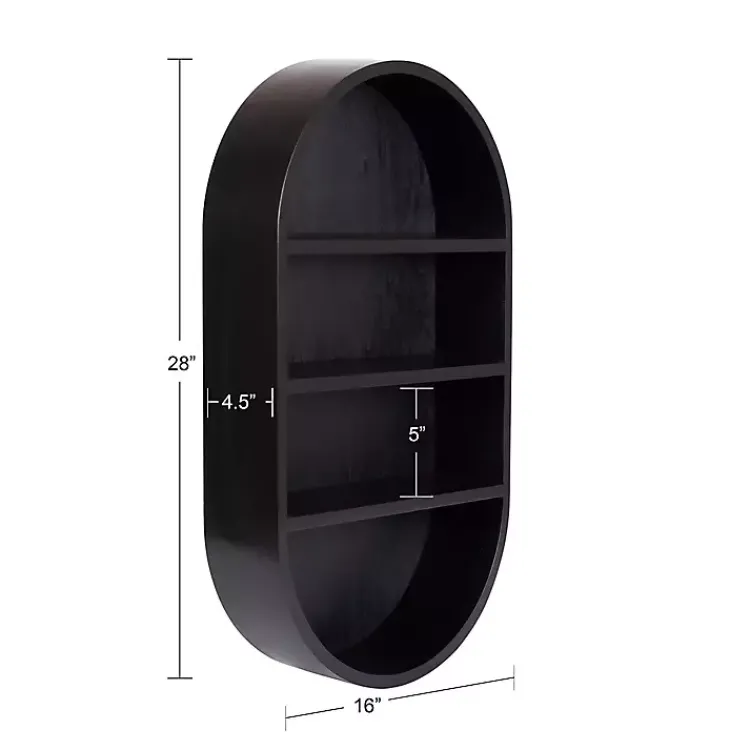 Shelves-Kirklands Home Hutton Black Capsule Wall Shelf