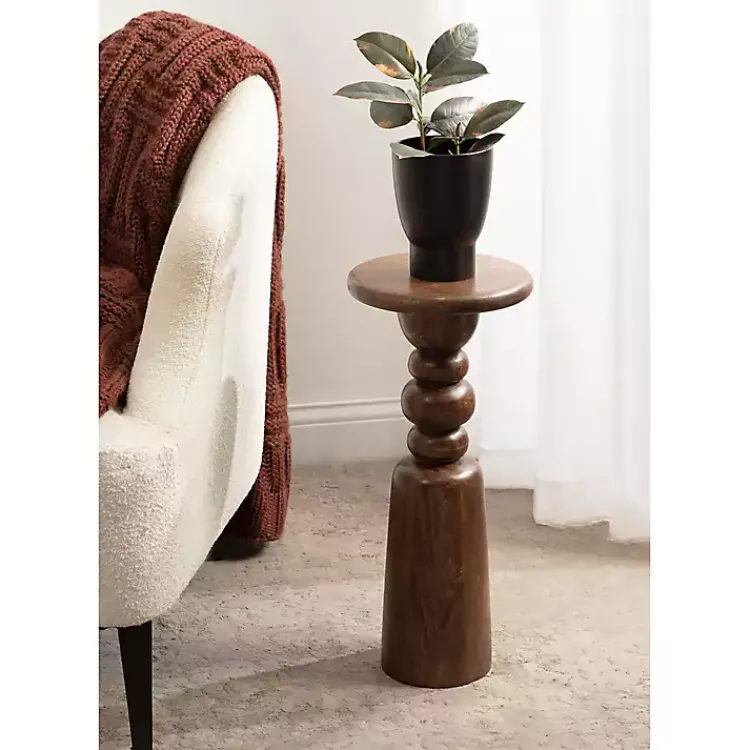 Accent & End Tables-Kirklands Home Walnut Tirollo Accent Table Brown