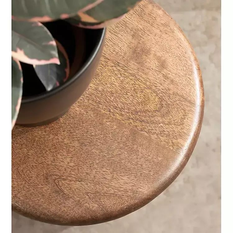 Accent & End Tables-Kirklands Home Walnut Tirollo Accent Table Brown