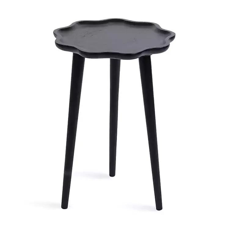 Accent & End Tables-Kirklands Home Wood Wavy Accent Table Black