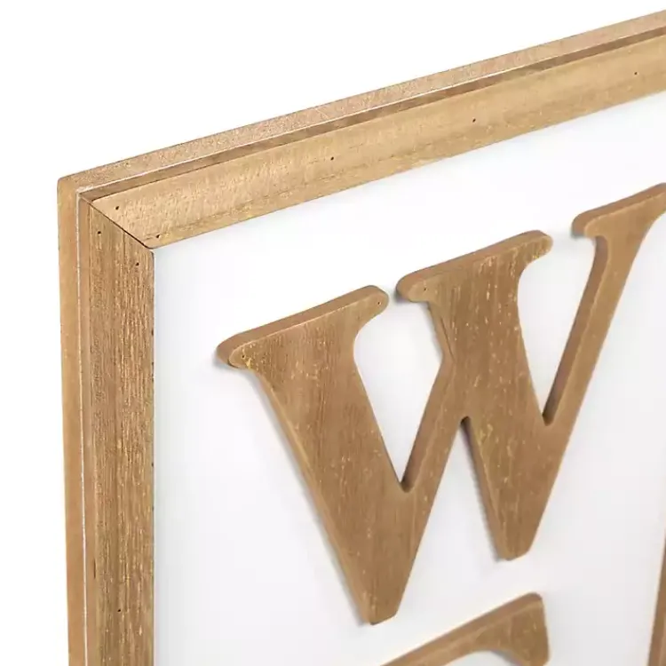 Garden Decor-Kirklands Home Welcome Eucalyptus Wreath Porch Board White