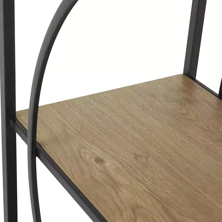 Bookshelves-Kirklands Home Black Metal Circles 5-Tier Bookcase