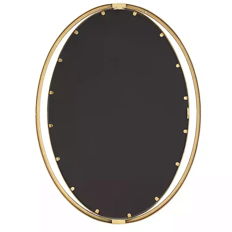 Decorative Mirrors-Kirklands Home Oval Rhodes Gold Wall Mirror