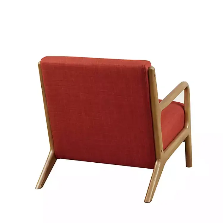 Accent Chairs-Kirklands Home Nolan Mid-Century Modern Accent Chair Red