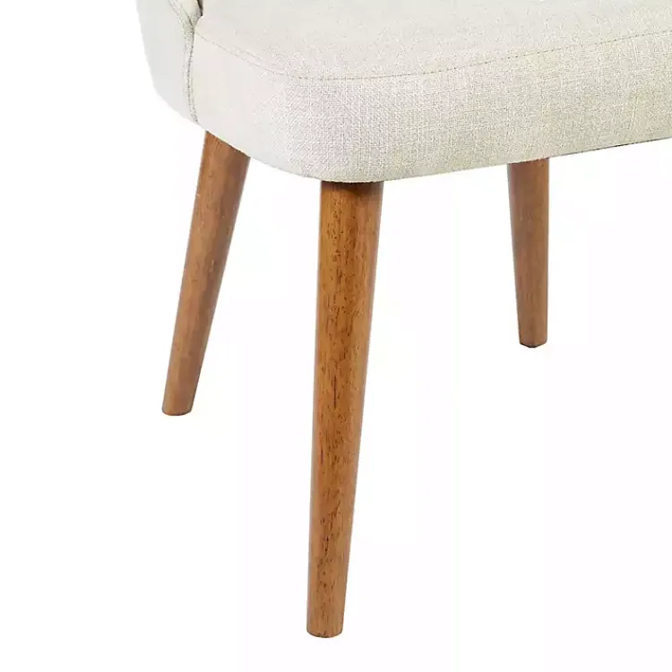 Dining Chairs-Kirklands Home Cream Cut-Out Pecan Wood Dining Chairs, Set of 2 White