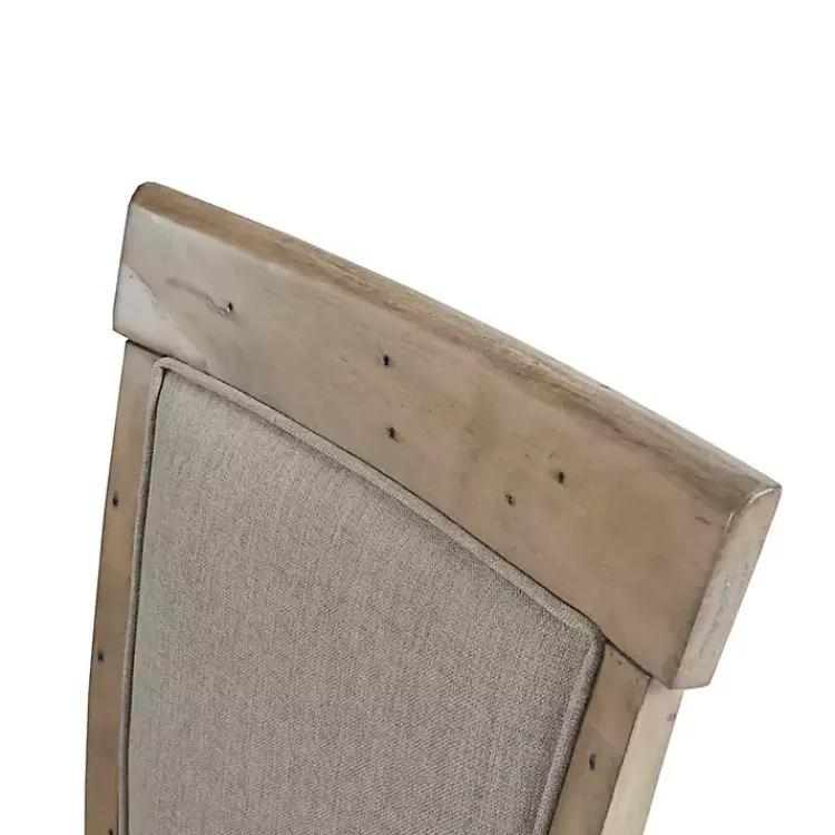 Dining Chairs-Kirklands Home Cream Upholstered Rustic Dining Chairs, Set of 2 Tan