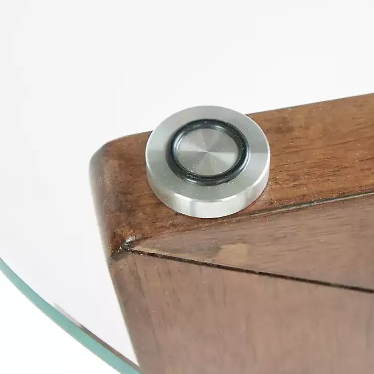 Coffee Tables-Kirklands Home Glass Triangular Walker Coffee Table Brown