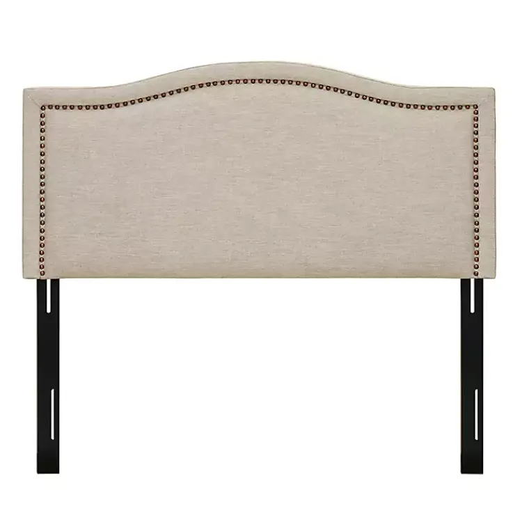 Beds & Headboards-Kirklands Home Upholstered Augusta Queen Headboard Tan