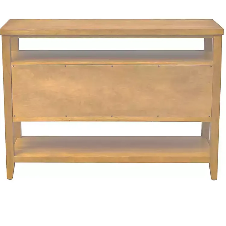 Console Tables-Kirklands Home Natural Cane Martha Sterwart Console Table Tan