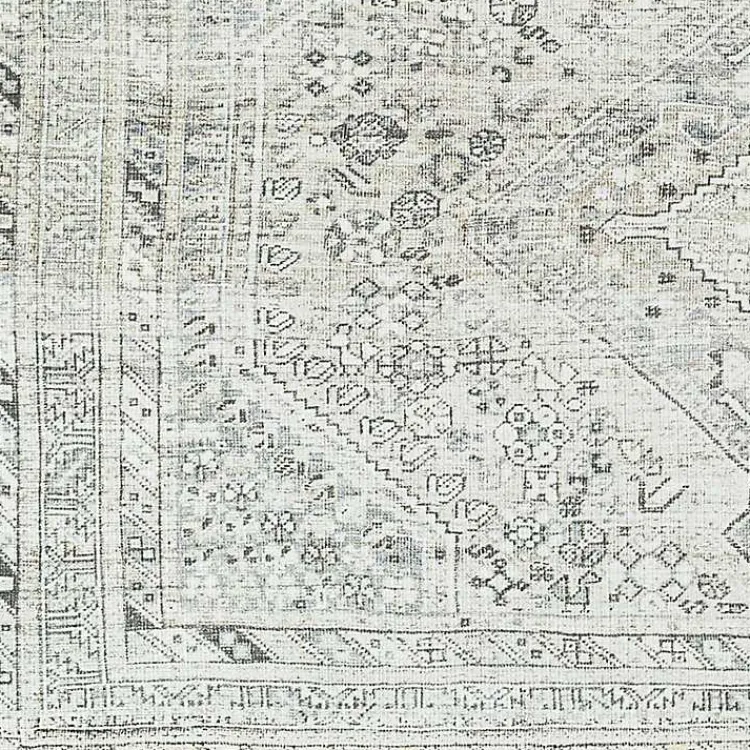 Area Rugs-Kirklands Home Cream Traditional Washable Area Rug, 5x7 Ivory