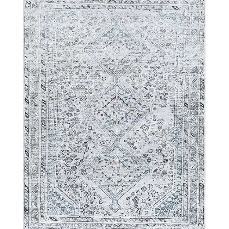 Area Rugs-Kirklands Home Traditional Washable Area Rug, 6x9 Blue