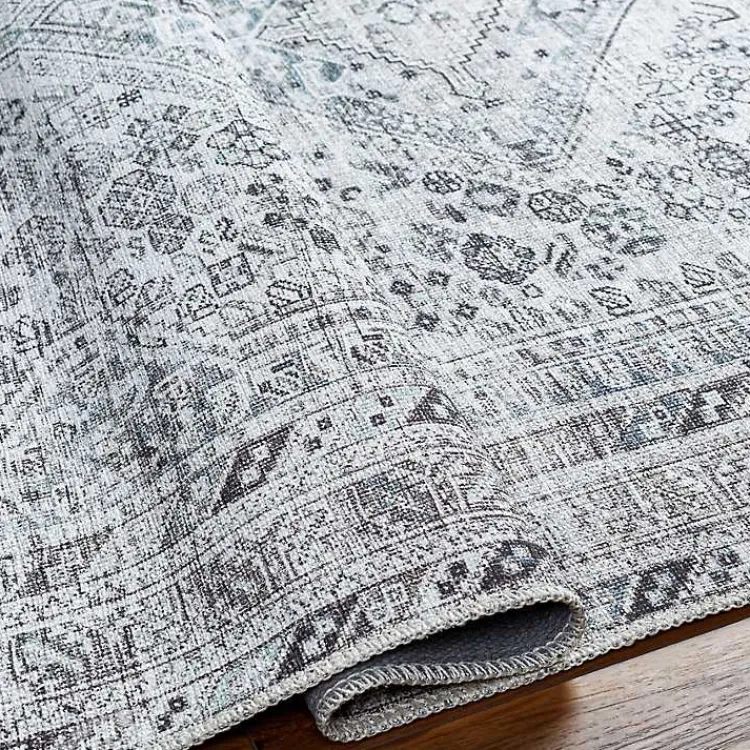 Area Rugs-Kirklands Home Traditional Washable Area Rug, 6x9 Blue