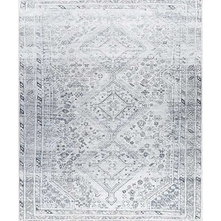 Area Rugs-Kirklands Home Traditional Washable Area Rug, 7x10 Blue