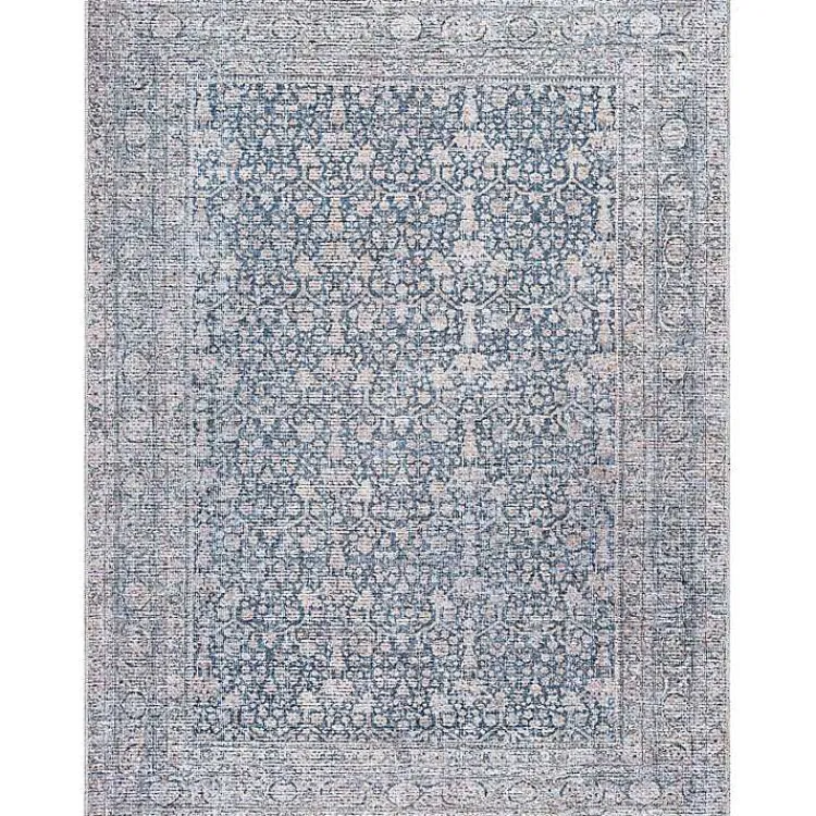 Area Rugs-Kirklands Home Boho Lorelai Washable Area Rug, 8x12 Blue