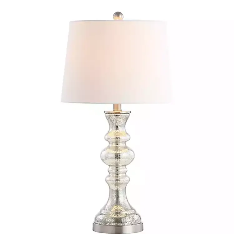 Table Lamps-Kirklands Home Mercury Glass Jaiden Table Lamp White